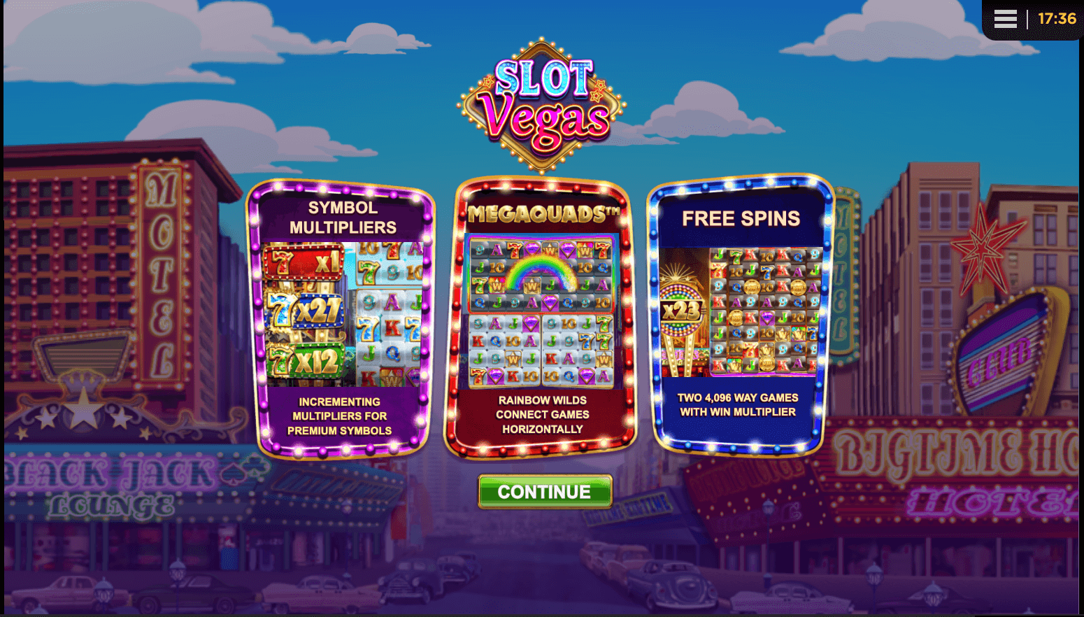 Slot Vegas Megaquads Proces gry