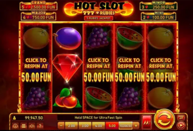 Hot Slot: 777 Rubies Proces gry